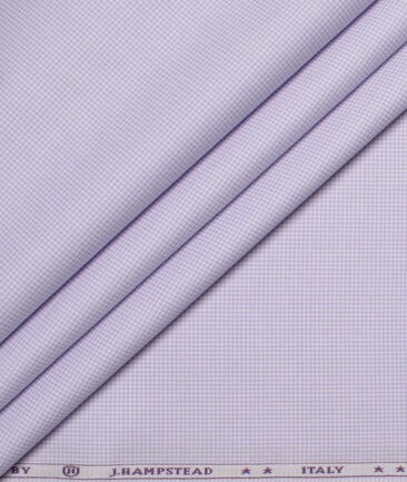 J.Hampstead  Giza Cotton Checks Shirting Fabric (Purple)