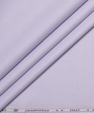J.Hampstead  Giza Cotton Checks Shirting Fabric (Purple)
