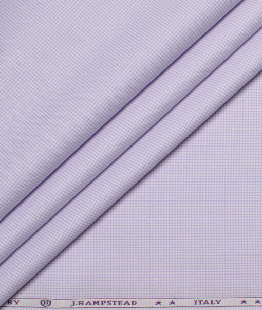 J.Hampstead  Giza Cotton Checks Shirting Fabric (Purple)