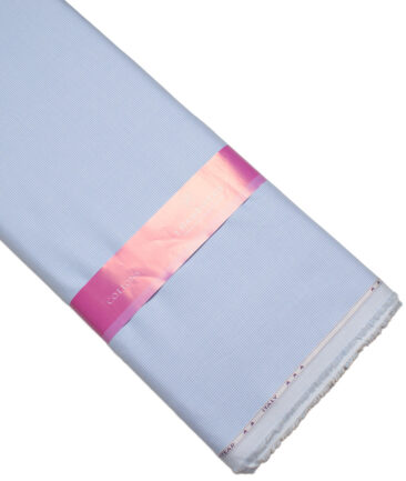 J.Hampstead  Giza Cotton Checks Shirting Fabric (Sky Blue)