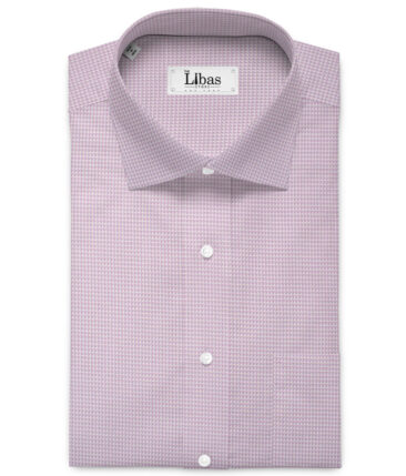 J.Hampstead  Giza Cotton Structured Shirting Fabric (White & Purple)