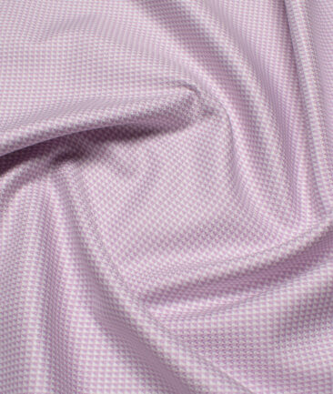 J.Hampstead  Giza Cotton Structured Shirting Fabric (White & Purple)