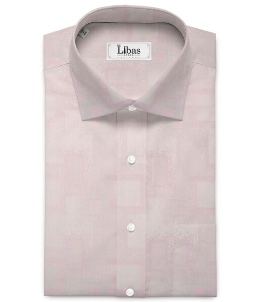 J.Hampstead  Giza Cotton Self Design Shirting Fabric (Pink)