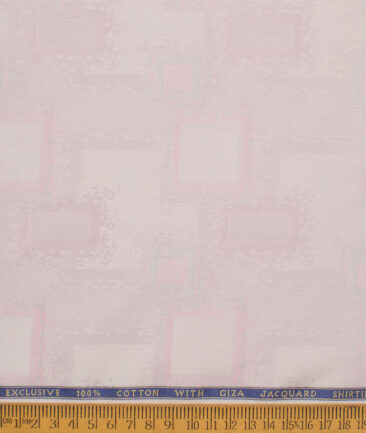 J.Hampstead  Giza Cotton Self Design Shirting Fabric (Pink)