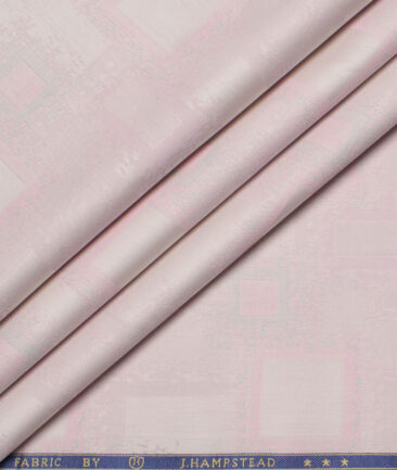 J.Hampstead  Giza Cotton Self Design Shirting Fabric (Pink)