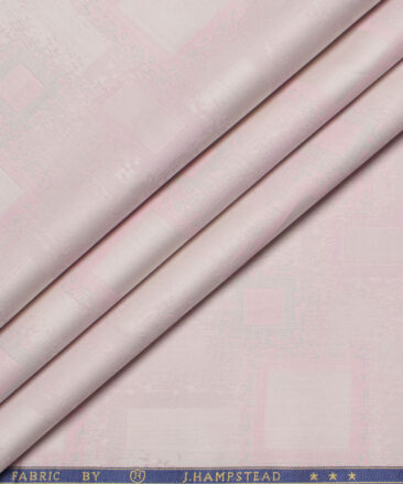 J.Hampstead  Giza Cotton Self Design Shirting Fabric (Pink)