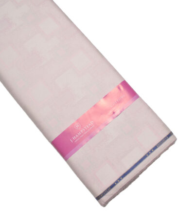 J.Hampstead  Giza Cotton Self Design Shirting Fabric (Pink)