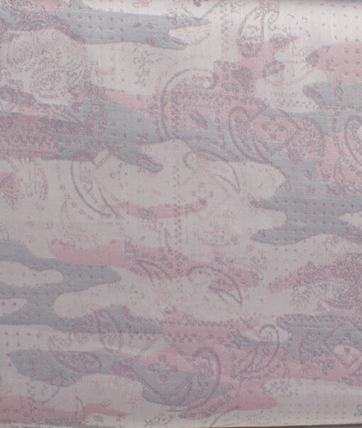 J.Hampstead  Giza Cotton Self Design Shirt or Kurta Fabric (Silver & Purple)