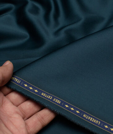 Luthai  Luxury Cotton Solids Shirt or Kurta Pajama Fabric (Firefly Green)