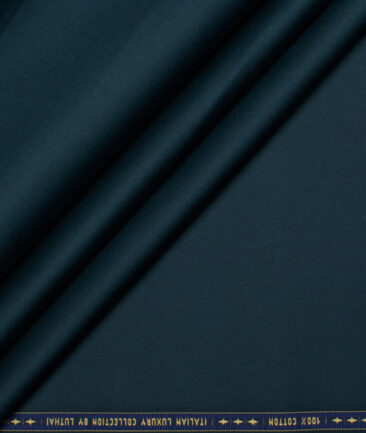 Luthai  Luxury Cotton Solids Shirt or Kurta Pajama Fabric (Firefly Green)