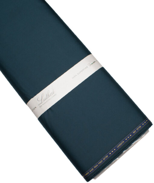 Luthai  Luxury Cotton Solids Shirt or Kurta Pajama Fabric (Firefly Green)