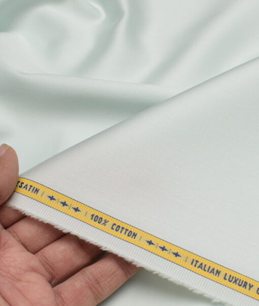 Luthai  Luxury Cotton Solids Shirt or Kurta Pajama Fabric (Light Green)