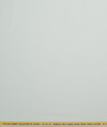 Luthai  Luxury Cotton Solids Shirt or Kurta Pajama Fabric (Light Green)