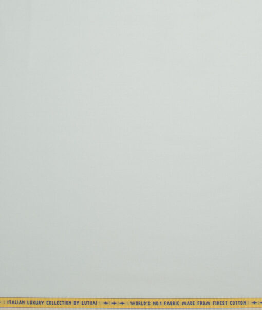 Luthai  Luxury Cotton Solids Shirt or Kurta Pajama Fabric (Light Green)