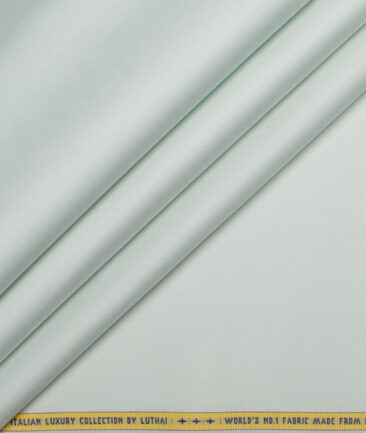 Luthai  Luxury Cotton Solids Shirt or Kurta Pajama Fabric (Light Green)