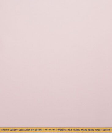 Luthai  Luxury Cotton Solids Shirt or Kurta Pajama Fabric (Pink)