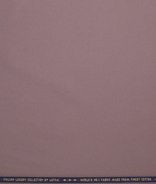 Luthai  Luxury Cotton Solids Shirt or Kurta Pajama Fabric (Turkish Rose)