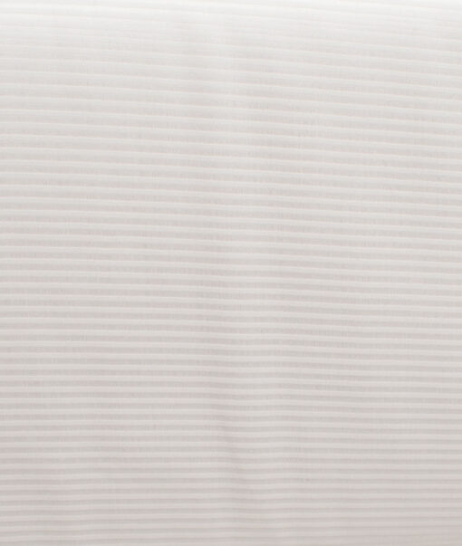 Luthai 2 Ply 100's Supima Cotton Striped Shirting Fabric (White)