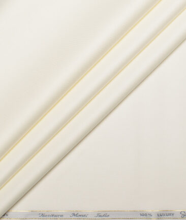 Tessitura Monti 2 Ply 140's Supima Cotton Solids Shirting Fabric (Cream)