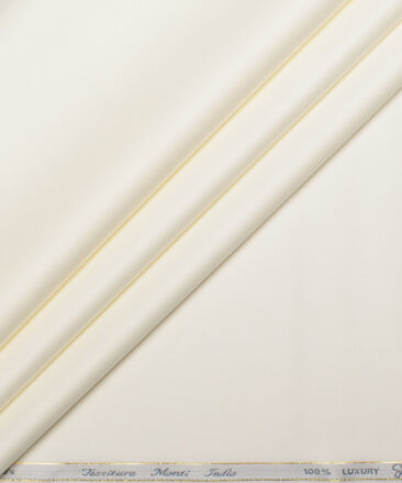 Tessitura Monti 2 Ply 140's Supima Cotton Solids Shirting Fabric (Cream)
