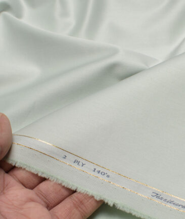 Tessitura Monti 2 Ply 140's Supima Cotton Solids Shirting Fabric (Light Olive Green)