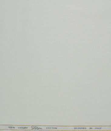 Tessitura Monti 2 Ply 140's Supima Cotton Solids Shirting Fabric (Light Olive Green)
