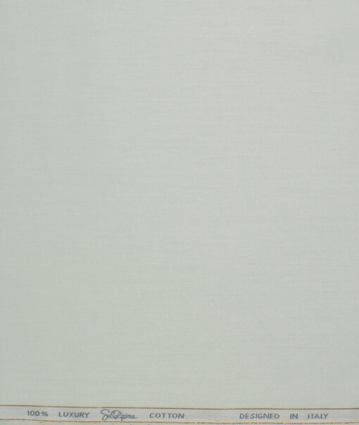 Tessitura Monti 2 Ply 140's Supima Cotton Solids Shirting Fabric (Light Olive Green)