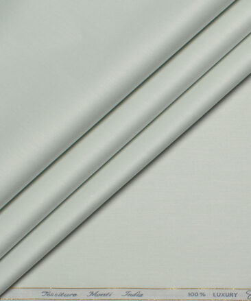 Tessitura Monti 2 Ply 140's Supima Cotton Solids Shirting Fabric (Light Olive Green)