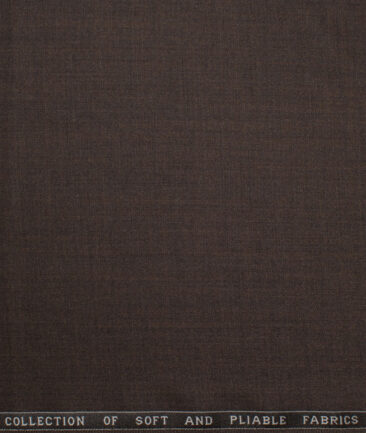 Raymond Polyester Viscose Checks  Suiting Fabric (Dark Chocolate Brown) - Image 4