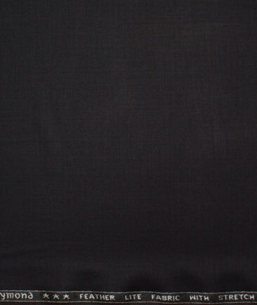 Raymond Polyester Viscose Solids  Stretchable Suiting Fabric (Black) - Image 4