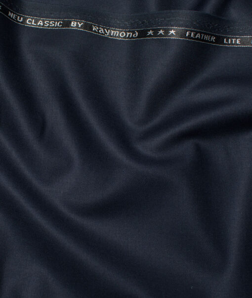 Raymond Polyester Viscose Solids  Stretchable Suiting Fabric (Dark Navy Blue) - Image 3