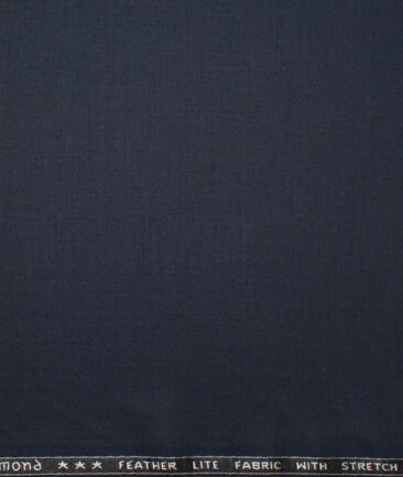 Raymond Polyester Viscose Solids  Stretchable Suiting Fabric (Dark Navy Blue) - Image 4