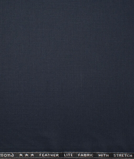 Raymond Polyester Viscose Solids  Stretchable Suiting Fabric (Dark Navy Blue) - Image 4