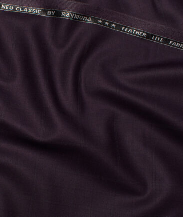 Raymond Polyester Viscose Checks  Stretchable Suiting Fabric (Dark Purple) - Image 3