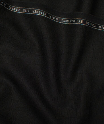 Raymond Terry Rayon Checks  Suiting Fabric (Black) - Image 3