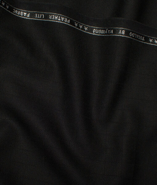 Raymond Terry Rayon Checks  Suiting Fabric (Black) - Image 3