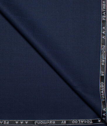 Raymond Terry Rayon Checks  Suiting Fabric (Dark Royal Blue)