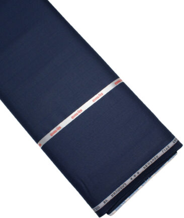 Raymond Terry Rayon Checks  Suiting Fabric (Dark Royal Blue)