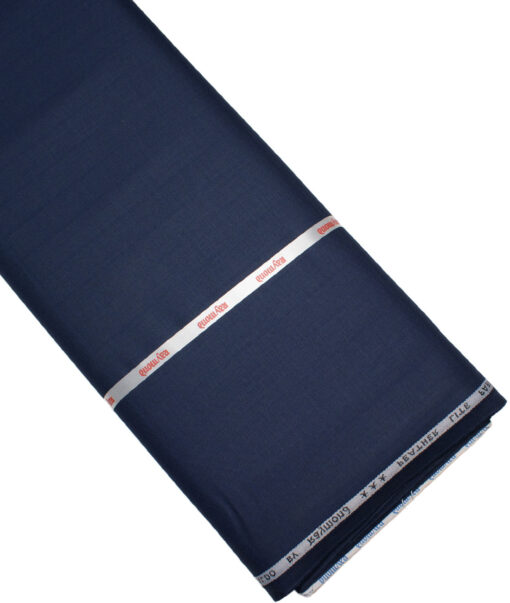 Raymond Terry Rayon Checks  Suiting Fabric (Dark Royal Blue)