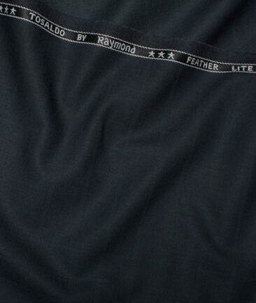 Raymond Terry Rayon Checks  Suiting Fabric (Dark Green) - Image 3