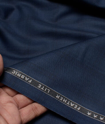 Raymond Terry Rayon Checks  Suiting Fabric (Dark Blue) - Image 2