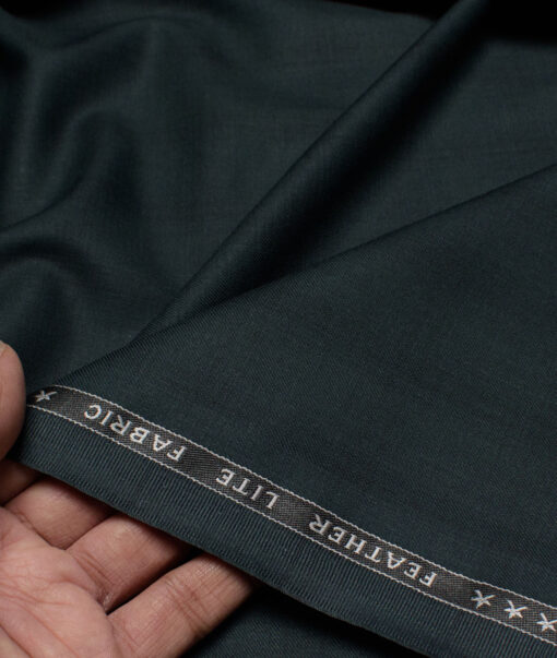 Raymond Terry Rayon Checks  Suiting Fabric (Dark Green) - Image 2