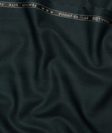 Raymond Terry Rayon Checks  Suiting Fabric (Dark Green) - Image 3