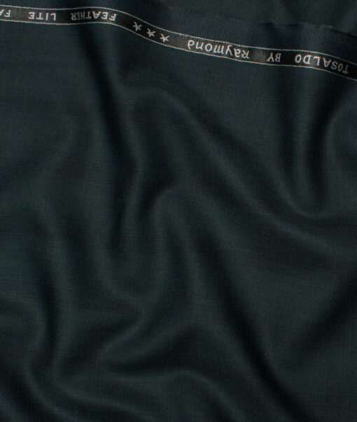 Raymond Terry Rayon Checks  Suiting Fabric (Dark Green) - Image 3
