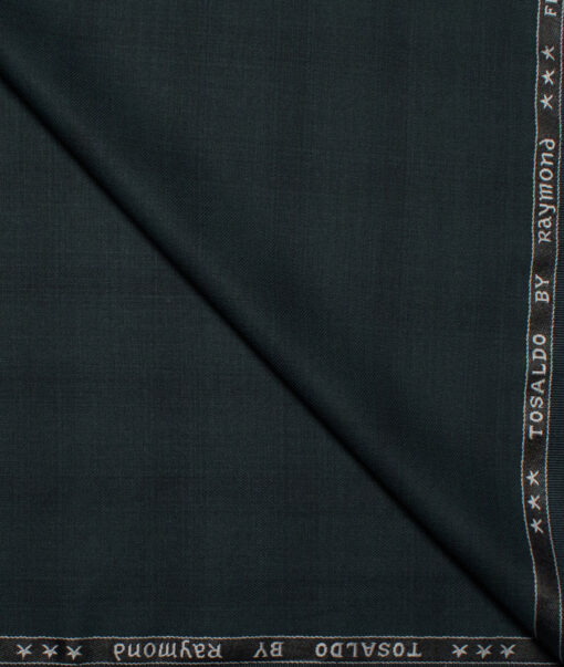 Raymond Terry Rayon Checks  Suiting Fabric (Dark Green) - Image 1