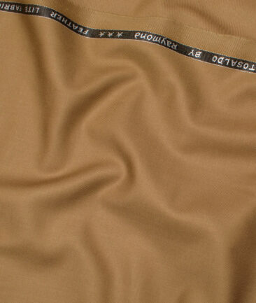 Raymond Terry Rayon Solids  Suiting Fabric (Camel Brown) - Image 3