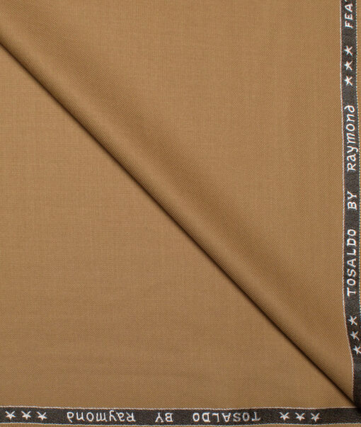 Raymond Terry Rayon Solids  Suiting Fabric (Camel Brown) - Image 1