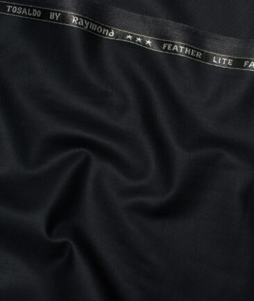 Raymond Terry Rayon Solids  Suiting Fabric (Black) - Image 3