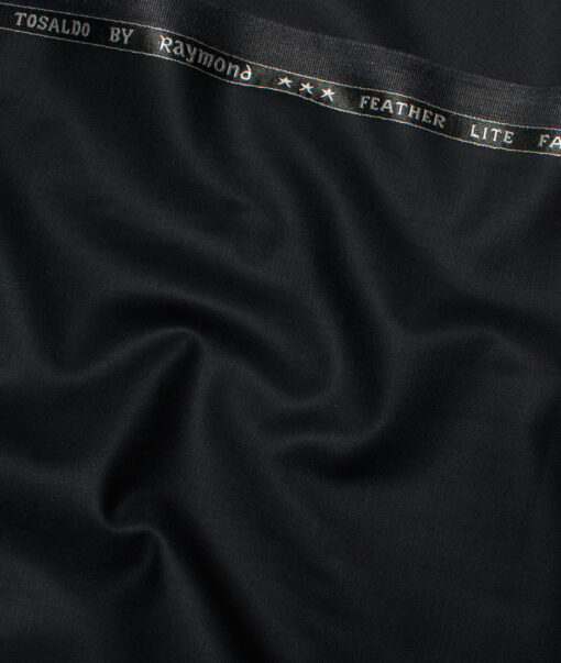 Raymond Terry Rayon Solids  Suiting Fabric (Black) - Image 3