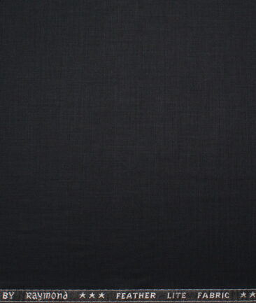 Raymond Terry Rayon Solids  Suiting Fabric (Black) - Image 4